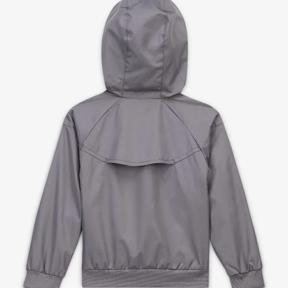 Nike Kid's Boy's Gray Sportswear Windrunner Toddler Full-Zip Jacket Size XS